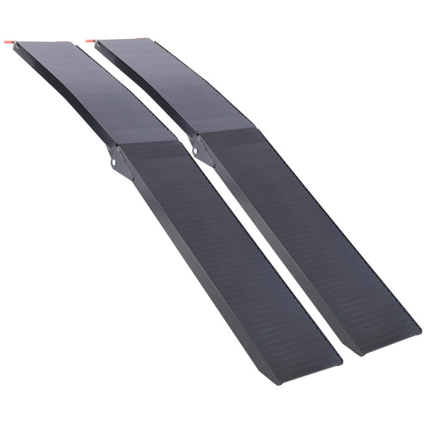 English Elm Truck Loading Ramps Folding Aluminum Alloy Non-slip 1500 Lb Capacity Atv Utv Pickup W465P144246