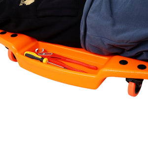 English Elm Plastic Mechanic Creeper Blow Molded Hdpe Body Padded Headrest Dual Tool Trays 440 Lb Orange W465P144539