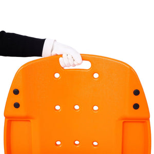 English Elm Plastic Mechanic Creeper Blow Molded Hdpe Body Padded Headrest Dual Tool Trays 440 Lb Orange W465P144539