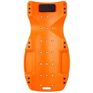 English Elm Plastic Mechanic Creeper Blow Molded Hdpe Body Padded Headrest Dual Tool Trays 440 Lb Orange W465P144539