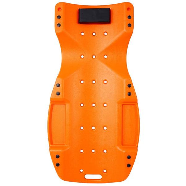 English Elm Plastic Mechanic Creeper Blow Molded Hdpe Body Padded Headrest Dual Tool Trays 440 Lb Orange W465P144539