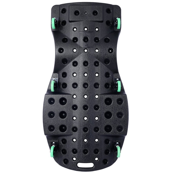 English Elm Plastic Mechanic Creeper Blow Molded Hdpe Body Padded Headrest Dual Tool Trays 440 Lb Black W465P144540