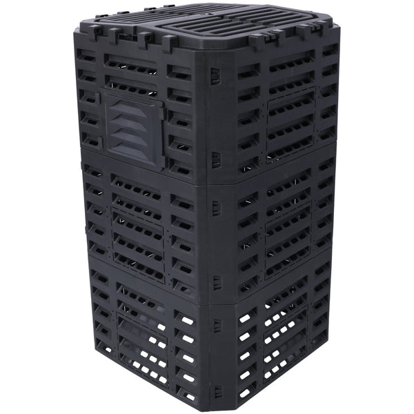 English Elm Garden Composter Bin Recycled Plastic 132 Gallon Outdoor Aerating Soil Builder W465P144578
