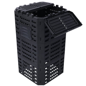 English Elm Garden Composter Bin Recycled Plastic 132 Gallon Outdoor Aerating Soil Builder W465P144578