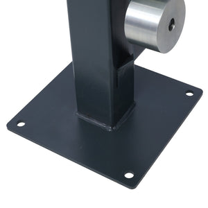 English Elm Pedestal Floor Mount Metal Bender with 7 Round Dies and Powder Coated Steel Frame Gray W465P145718