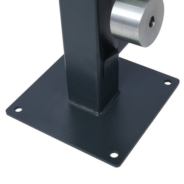 English Elm Pedestal Floor Mount Metal Bender with 7 Round Dies and Powder Coated Steel Frame Gray W465P145718