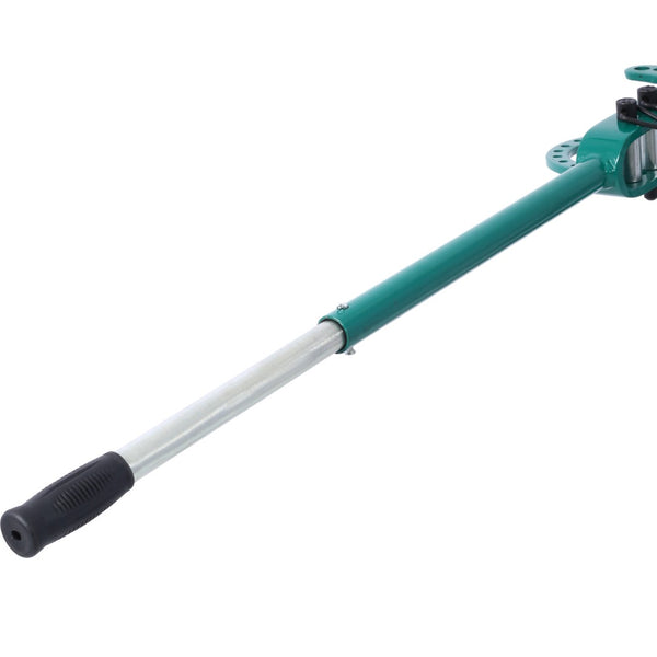 English Elm Pedestal Floor Mount Metal Bender with 7 Round Dies and Powder Coated Steel Frame Green W465P145719