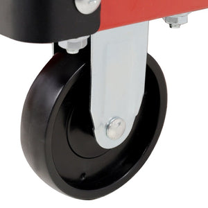 English Elm 3 Tier Heavy Duty Rolling Workshop Cart with Pegboard Side Panel and Locking Casters W465P146340