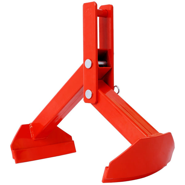 English Elm Steel Drum Lifter Carbon Forklift Attachment 1100 Lb Tong Grip Warehouse Tool W465P146665