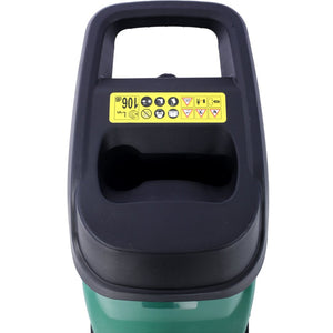 English Elm 15amp Electric Garden Shredder 2600w Motor Portable Mulcher with 60l Bag and Wheels W465P146809