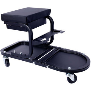 English Elm Ultimate Rolling Garage Utility Cart with Cushioned Seat Drawer and Swivel Casters W465P147042