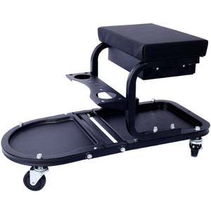 English Elm Ultimate Rolling Garage Utility Cart with Cushioned Seat Drawer and Swivel Casters W465P147042