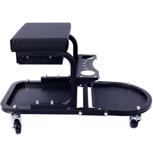 English Elm Ultimate Rolling Garage Utility Cart with Cushioned Seat Drawer and Swivel Casters W465P147042