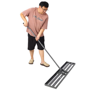 English Elm Lawn Leveling Rake Wide Steel Drag Tool for Golf Courses Gardens and Turf Care W465P147717