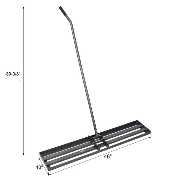English Elm Lawn Leveling Rake Wide Steel Drag Tool for Golf Courses Gardens and Turf Care W465P147717