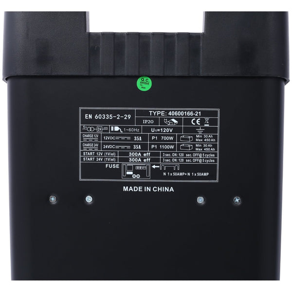 English Elm 12v and 24v Wheeled Jump Starter Charger with Dial Display Telescopic Handle Shop Use W465P147925