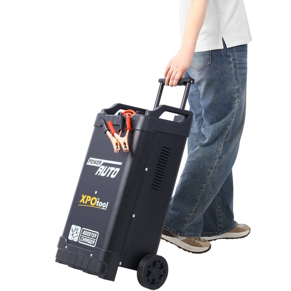 English Elm 12v and 24v Wheeled Jump Starter Charger with Dial Display Telescopic Handle Shop Use W465P147925