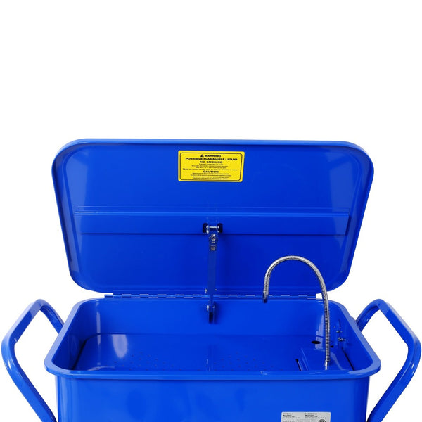 English Elm Mobile Steel Parts Washer 20 Gallon Powder Coated Shop Cleaner with 325 Gph Pump W465P149908