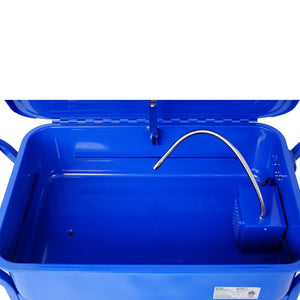 English Elm Mobile Steel Parts Washer 20 Gallon Powder Coated Shop Cleaner with 325 Gph Pump W465P149908