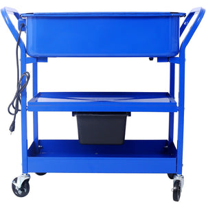 English Elm Mobile Steel Parts Washer 20 Gallon Powder Coated Shop Cleaner with 325 Gph Pump W465P149908