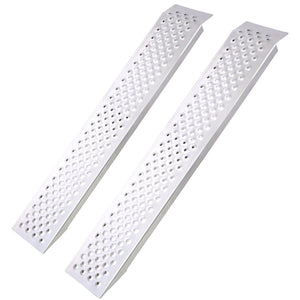 English Elm 4ft Aluminum Alloy Loading Ramps 2pc Anti-slip 880 Lb Outdoor Shed Threshold Set W465P151603