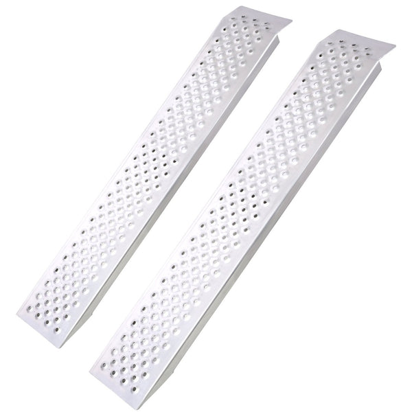 English Elm 4ft Aluminum Alloy Loading Ramps 2pc Anti-slip 880 Lb Outdoor Shed Threshold Set W465P151603