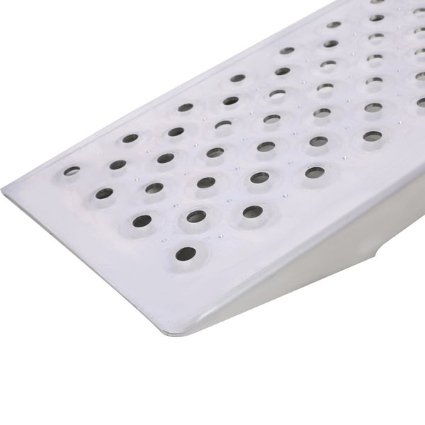 English Elm 4ft Aluminum Alloy Loading Ramps 2pc Anti-slip 880 Lb Outdoor Shed Threshold Set W465P151603