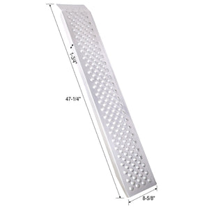English Elm 4ft Aluminum Alloy Loading Ramps 2pc Anti-slip 880 Lb Outdoor Shed Threshold Set W465P151603