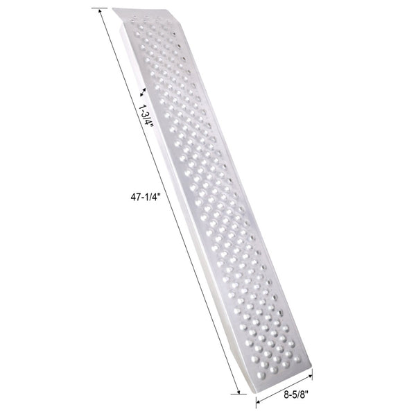 English Elm 4ft Aluminum Alloy Loading Ramps 2pc Anti-slip 880 Lb Outdoor Shed Threshold Set W465P151603