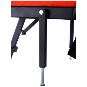 English Elm Top Adjustable Engine Creeper with Steel Frame Padded Deck and Lockable Casters for Garage W465P152333
