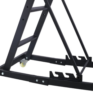 English Elm Top Adjustable Engine Creeper with Steel Frame Padded Deck and Lockable Casters for Garage W465P152333