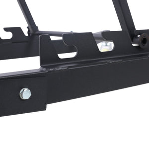 English Elm Top Adjustable Engine Creeper with Steel Frame Padded Deck and Lockable Casters for Garage W465P152333