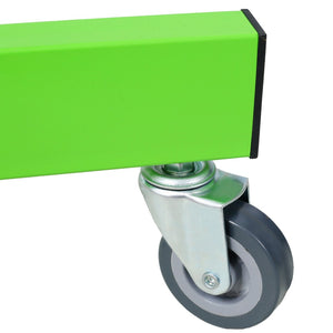 English Elm Adjustable Steel Rolling Worktable with Drawer and Swivel Casters for Garage Shops Green W465P152674