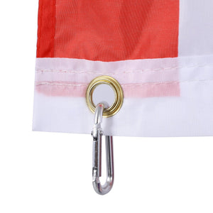 English Elm 16ft Telescoping Aluminum Flagpole Kit with Rotating Clips Topper Ball and American Flag W465P153949