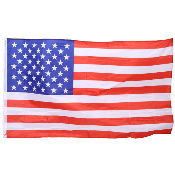 English Elm 16ft Telescoping Aluminum Flagpole Kit with Rotating Clips Topper Ball and American Flag W465P153949