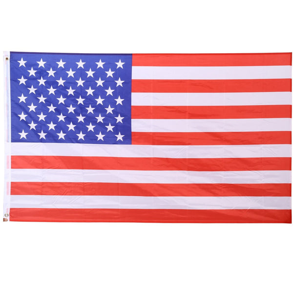 English Elm 16ft Telescoping Aluminum Flagpole Kit with Rotating Clips Topper Ball and American Flag W465P153949