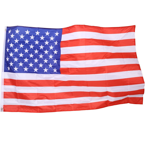 English Elm 16ft Telescoping Aluminum Flagpole Kit with Rotating Clips Topper Ball and American Flag W465P153949