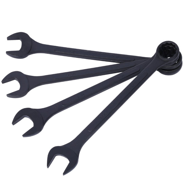English Elm Sae Jumbo 4 Piece Carbon Steel Combination Wrench Set with Black Oxide Corrosion Guard W465P154057