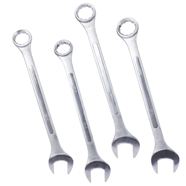 English Elm Sae Jumbo Combination Wrench Set 4 Piece Chrome Plated Carbon Steel with Storage Bag W465P154058
