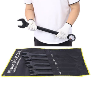 English Elm Jumbo Combination Wrench Set 6 Piece Carbon Steel Black Oxide Heavy Equipment Sae SAE W465P154061