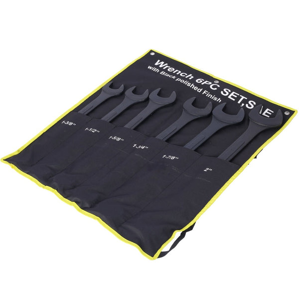 English Elm Jumbo Combination Wrench Set 6 Piece Carbon Steel Black Oxide Heavy Equipment Sae SAE W465P154061