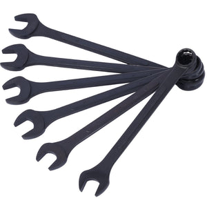 English Elm Jumbo Combination Wrench Set 6 Piece Carbon Steel Black Oxide Heavy Equipment Sae Metric W465P154062