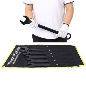 English Elm Jumbo Combination Wrench Set 6 Piece Carbon Steel Black Oxide Heavy Equipment Sae Metric W465P154062