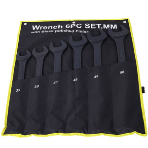 English Elm Jumbo Combination Wrench Set 6 Piece Carbon Steel Black Oxide Heavy Equipment Sae Metric W465P154062