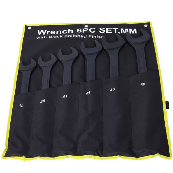 English Elm Jumbo Combination Wrench Set 6 Piece Carbon Steel Black Oxide Heavy Equipment Sae Metric W465P154062