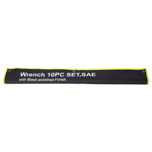 English Elm Sae Jumbo Combination Wrench Set 10 Piece Black Oxide Carbon Steel with Storage Pouch W465P154065