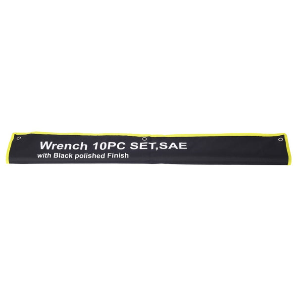 English Elm Sae Jumbo Combination Wrench Set 10 Piece Black Oxide Carbon Steel with Storage Pouch W465P154065