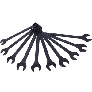 English Elm Metric Jumbo Combination Wrench Set 10 Piece Carbon Steel Black Oxide with Storage Pouch W465P154067