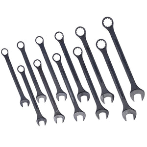 English Elm Jumbo Metric Combination Wrench Set 11 Piece Carbon Steel Black Oxide Heavy Duty W465P154070