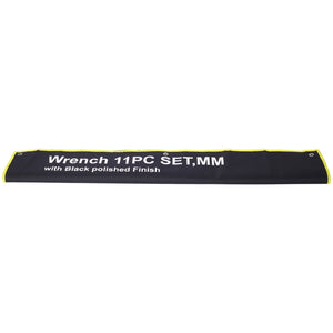English Elm Jumbo Metric Combination Wrench Set 11 Piece Carbon Steel Black Oxide Heavy Duty W465P154070